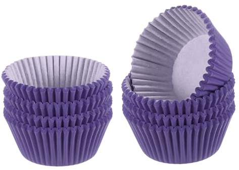 QUARKZMAN 200 Stück Cupcake-Förmchen Lila Cupcake-Becher Standardgröße Muffins-Förmchen Papiere Backbecher Wrapper Fettbeständig für Party Hochzeit Geburtstag