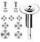 Wjelet 9 Pcs Inside Pipe CutterInside Cutter Internal Cutter Set 1/4-Inch Hex Shank Rotary Drill Saw, HSS Saw Disc Wheel Cutting Blades for Drills Rotary Tools, PVC and Plastic Pipe