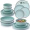 SÄNGER Bombay Breeze | Geschirrset 16 teilig, Steingut Geschirr 4 Personen, 4x Speiseteller 4x Dessertteller 4x Schalen 4x Pastateller, Teller Set modern | VALUE COLLECTION