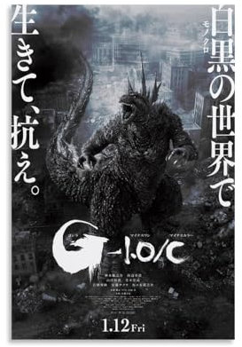 ZYWPRINT Godzilla Klassisches Aesthetic Adventure Poster Leinwand Poster für Schlafzimmer Wohnzimmer 30 x 45 cm (Stil 4)