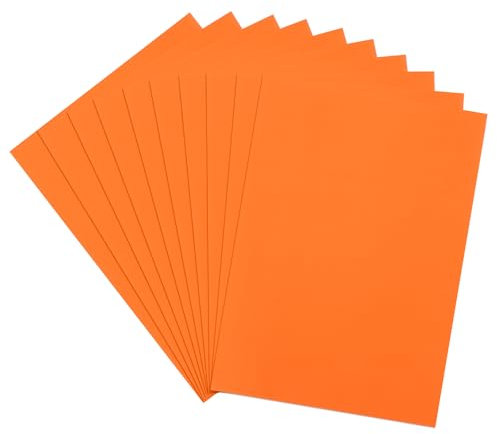QUARKZMAN Leuchtpapier im Dunkeln 24 Blätter Blanko Neon-Karton 8x11 250gsm Fluoreszierendes Schwarzlicht-Poster für Party Dance Floor Geisterbedarf, Orange