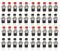 PBS-110 Lot de 40 boutons poussoirs momentanés (20 rouges + 20 noirs) | Interrupteur SPST ON/OFF 12 V pour voiture, bateau et électronique | Design robuste avec 2 broches