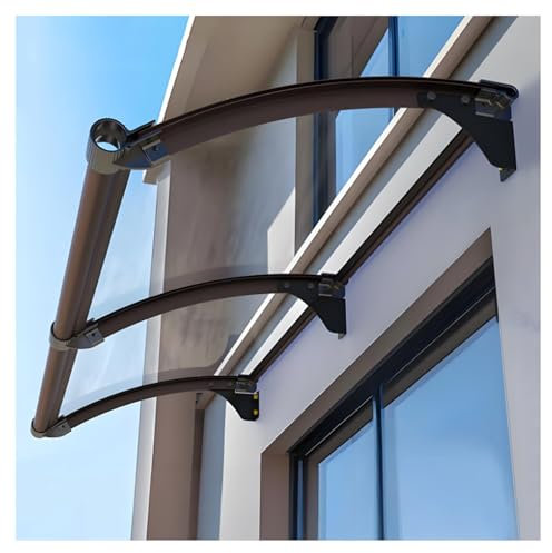 ZXCASDF Aluminum Front Door Canopy，Awning for Door Entrance，Window Awning Door Canopy,Door Entrance Polycarbonate Awning Canopy，with Large Sink and Drainage(130x380cm/51x150in)