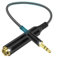 woednx Adaptateur Jack 3,5 mm vers Prise Jack 6,35 mm,câble Adaptateur auxiliaire Audio stéréo avec Contacts plaqués Or 24 carats pour Enceintes,Casque et Piano - 20 cm