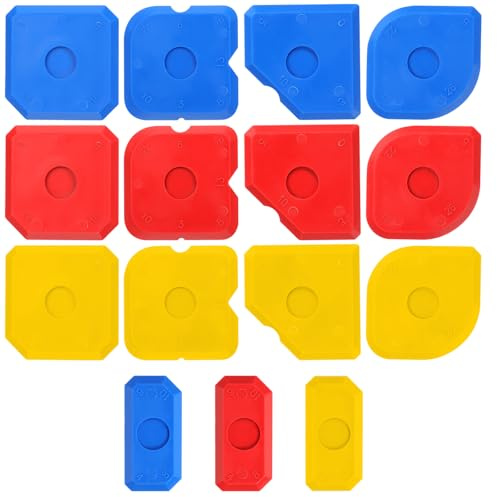 15 Stück Silikon Fugenglätter Set 5 Verschiedene Silikon Abzieher Multi-Edge-Fugenabzieher Set für Silikons und Acryl Langlebiges Silikons Caulking Werkzeug Kit für Küche Bad Boden Fliesenreinigung