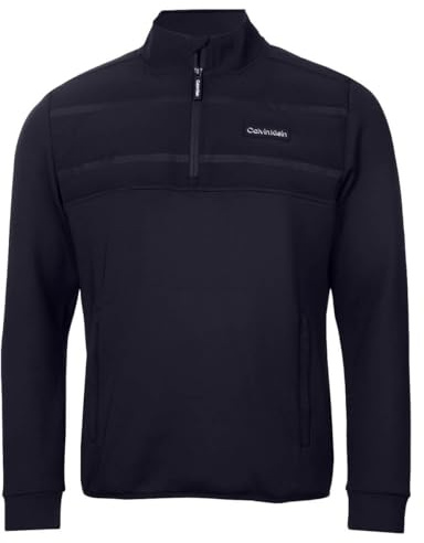 Calvin Klein Mens Houston Hybrid Full Zip Stretch Insulated Golf Sweater