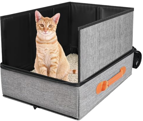 Reise-Katzentoilette Kotauffangschale Mit Reißverschluss Und Hartem Boden