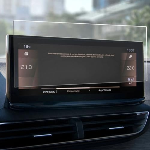 Schutzfolie Auto Navi Kompatibel Mit Peugeot 5008 2021 Auto-GPS-Multimedia-Schutz-Navigationsbildschirm Schutzfolie Aus Gehärtetem Glas Innenzubehör