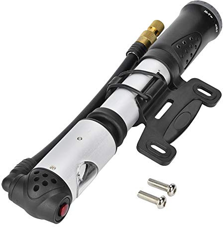Adfaga Professionelle Fahrradpumpe, tragbarer Hochdruck-Fahrradreifenfüller mit präziser Luft, leichte Handpumpe aus Aluminiumlegierung für Rennrad, Mountainbike, Fahrradzubehör