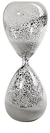 Sablier minuterie sable horloge verre for décor sablier 30 Minutes/60 Minutes bureau décoration de la maison(Wit,9cm*25cm)