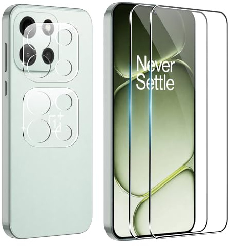 CAUHENYEE 2+2 Verre Trempé pour OnePlus Nord 6, 2 pièces Film de Protection en Verre Trempé + 2 pièces Caméra Protection, HD film de Protection écran en verre de dureté 9H