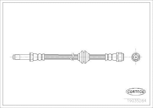Corteco 19035284 Bremsschlauch vorne | 19035284 Kompatibel mit Viano (W639),Vito / Mixto Kasten (W639),Vito Bus (W639)