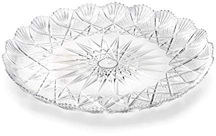 Alcas 106001030 Vassoi Tondo Trasparente Stella, Plastica