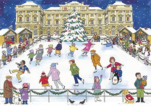 Alison Gardiner Christmas Ice Skating Large A3 Traditional Festive Christmas Advent Calendar Made in UK