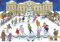 Alison Gardiner Christmas Ice Skating Large A3 Traditional Festive Christmas Advent Calendar Made in UK