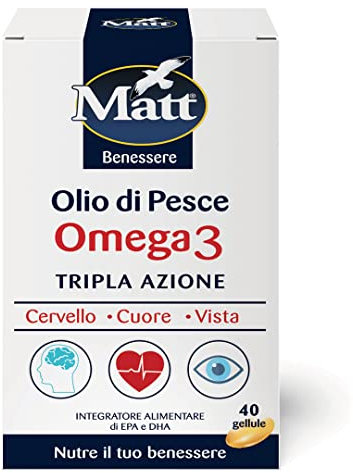 Matt&Diet - Olio di Pesce - Integratore di Omega 3 per la Funzione Cardiaca - 29 gr