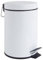 GELCO Design 709129 Poubelle A Pedale 3L, Métal, Blanc, 22,5 x 17 x 26 cm