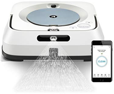 iRobot Braava jet m6134 Ultimate Connected Robot Mop with Precision Jet Spray and Advanced Navigation - Learns, Maps, and Adapts to your Home - Wet Mopping and Dry Sweeping - Automatically recharges