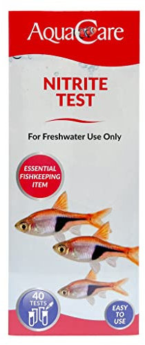 AquaCare Nitrite Liquid Test Kit, Aquarium Water Test Kit For Freshwater Fish Tanks (40 Tests)