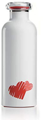 Guzzini Love On The Go Bottiglia Termica da Viaggio, Poliestere Copolimero, Polipropilene, Stainless Steel, Rosso, 7.3 cm
