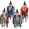 Halloween-Hexe zum Aufhängen, 49,8 cm, mehrfarbig, böse Hexe zur Dekoration an Halloween, Requisite, Outdoor-Dekor für Grünfläche, 4 Stück