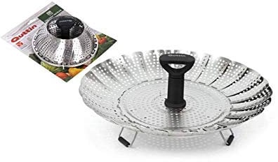 QUTTIN Hervidor Verdura INOX. 28Cm Agua, Acero Inoxidable, Multicolor