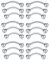 LAURITAMI 18stk 14G Snake Eyes Piercing Chirurgenstahl Curved Barbell Nipplering 14/16/18mm Banana Barbell Piercing