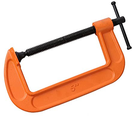 LA TALUS G Clamp Adjust Heavy Duty 1/2/3/4/5/6/8inch Soft Jaw Pad C-Clamp for Woodwork, Wood Working Tools and Welding Clamps 5inch