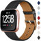 CeMiKa Lederarmband Kompatibel mit Fitbit Versa Armband/Fitbit Versa 2 Armband, Klassisches Leder Ersatzband Kompatibel mit Fitbit Versa/Versa 2/Versa Lite/SE, Schwarz/Roségold
