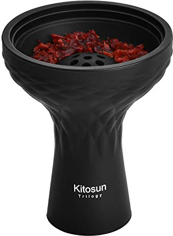 Kitosun Foyer à narguilé en silicone pour chicha à tabac, fonctionne avec un gestionnaire de chaleur pour chicha, accessoire de narguilé durable et facile à nettoyer (10,2 cm de haut)