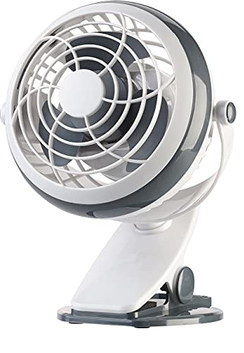 Sichler Haushaltsgeräte Clip Ventilator: Mobiler Ventilator mit Klemme, USB- & Batterie-Betrieb, 3 W, Ø 12,7 cm (Mini Lüfter, PC USB, 12)