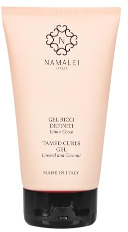 Namalei Gel Ricci Definiti Lino e Cocco 150 ml | Ravviva i boccoli, idrata e controlla l'effetto crespo per uno styling duraturo
