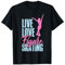 Live and Love Eiskunstlaufskater T-Shirt