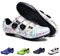 Fahrradschuhe Radschuhe Herren Damen, Rennradschuhe Fahrrad Rennrad Schuhe Spinning Schuhe Man Für MTB, Gravel Und Fahrt Zur Arbeit，Kompatibel Mit Allen SPD, SPD-SL Und Look Pedalsystemen ,Weiß-42 EU