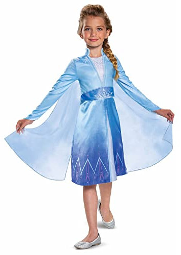 Disney Kostüm Classic Frozen Elsa für Mädchen, Eiskönigin Kleid, Perfekt für Fasching und Karneval, 3-4 Jahre