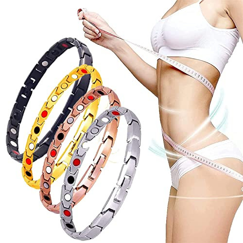RTcald Lymphdrainage-Magnetarmband, Ultrastarkes Magnetfeldtherapie-Armband, Magnetisches Schlankheits-Gewichtsverlust-Armband, Modische Exquisite Energie-Gesundheitsarmbänder (4 pcs-Mixed)