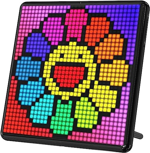 Divoom Pannello lampada a LED, 32 X 32 programmabile, display a LED, decorazione da gioco, funziona con luce LED, design fai da te, accessori da gioco, illuminazione per PC e camera da gioco