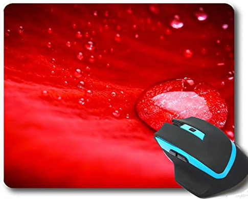 YENDOSTEEN Mouse Pad with Stitched Edge,White Dandelions Flowers Blurry Background Mouse Pad with Stitched Edges 220 * 180 * 3 mm