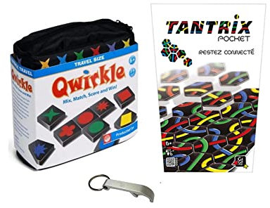 Qwirkle Voyage Set + Tantrix Pocket + 1 Flaschenöffner Blumie (Tantrix + Qwirkle)