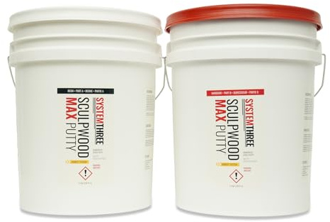 System Three SculpWood Max Putty Epoxy Wood Filler, 10 Gallon Kit