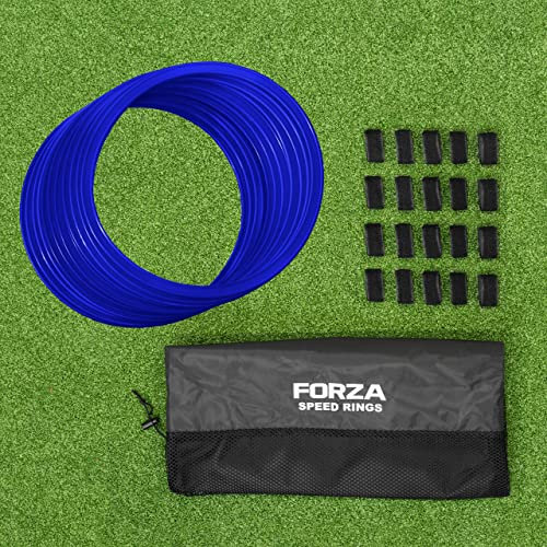 FORZA Agility Rings [Pack of 12] | Football Training Equipment | Multi-Sport Agility Ring Set | Speed Ladder Agility Hurdles | Fitness Equipment | Sports Equipment (Electric Blue)