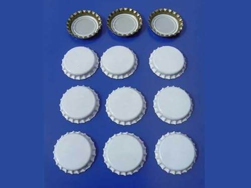 Kronkorken 26mm 100 Stück weiß Zubehör Bier Brauen Bierflaschen verschließen Hobbybrauer (weiß, 100)