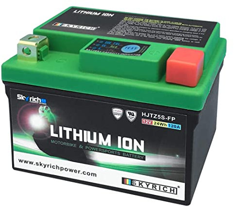 Batterie moto Skyrich au lithium HJTZ5S-FP - Dimensions : 11,3 x 7 x 8,5 cm pour SUZUKI E-Starter 110