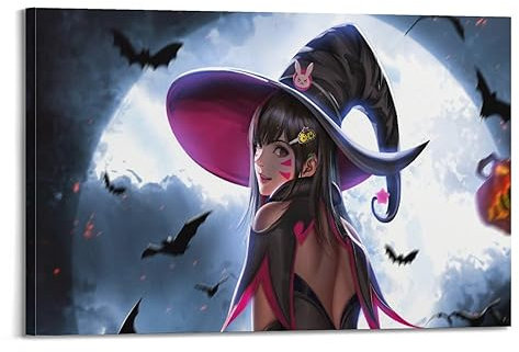 VZRSQZK Spiel Overwatch D.Va Poster, dekoratives Gemälde, Leinwand, Wandposter und Kunstdruck, modernes Familienschlafzimmer-Dekor-Poster, 20 x 30 cm