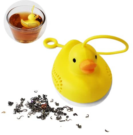 Kreative Silikon teeei, Niedliches teeei für losen tee, Interessantes tee ei sieb-Diese tee sieb macht die Teezeit angenehm(gelbe Ente)