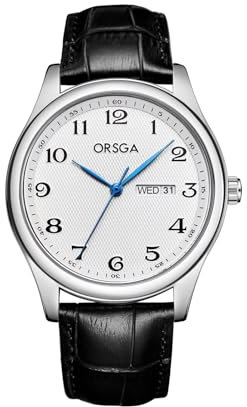 CIVO Uhren Herren Lederarmband Schwarz - Datum Analog Business Armbanduhr Herren Einfache Casual Wasserdicht Quarz Herren Uhr 40mm Modische Geschenke für Männer