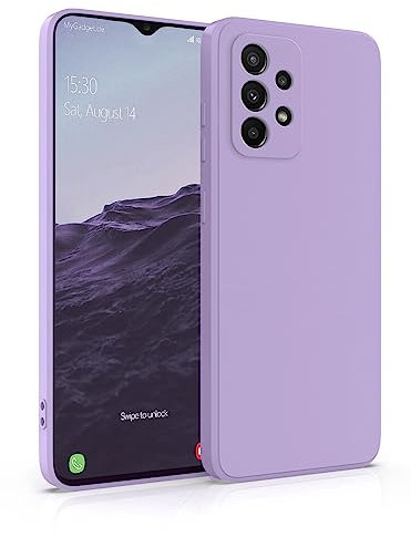 MyGadget Hülle kompatibel mit Samsung Galaxy A72 - robuste Handyhülle TPU Case Slim Silikonhülle - Back Cover Kratzfest Schutzhülle - Matt Lila