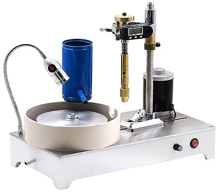 FENVY Máquina lapidaria de Acero Inoxidable 0-1800Rpm máquina pulidora de Piedras Preciosas facetadas 120W Herramientas de Equipo de procesamiento de Jade con eficiencia y conveniencia