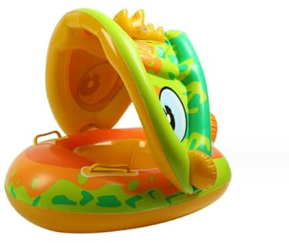 Schwimmring Baby mit Abnehmbarem Sonnendach, UPF50+ Sonnenschutz, Kinder Schwimmsitz mit Sonnendach, Schwimmreifen Baby, Kinder Schwimmhilfe im Alter von 6 bis 36 Monaten