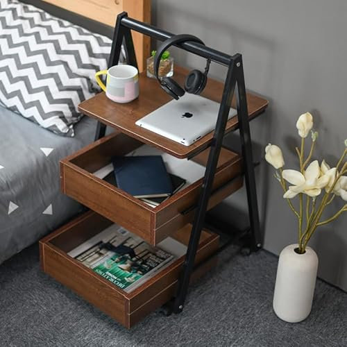 Sofa-Beistelltisch, nordischer moderner Beistelltisch, Zeitschriftenregal, Leichter luxuriöser Kleiner Couchtisch/Ecktisch/quadratischer Balkontisch, Wildeiche